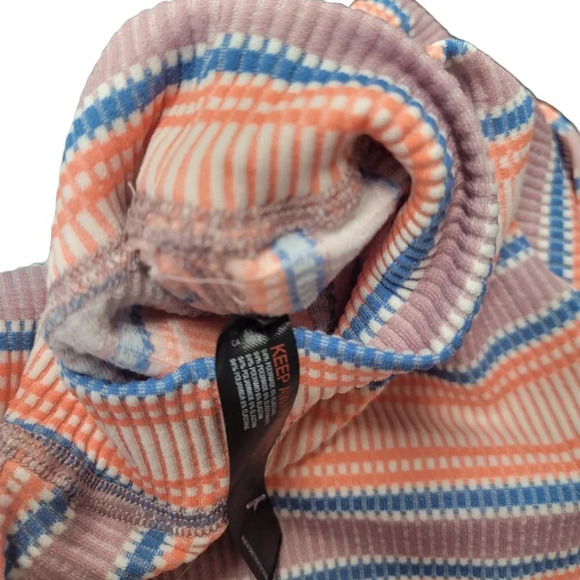 Urban Outfitters Out From Under Striped Ribbed Long Sleeve Crop Top - Picture 2 of 5